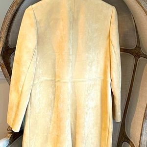 Chico’s Faux Suede Spring Coat - Yellow